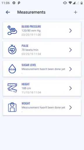 Medical records screenshot