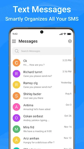 Messages: Text SMS screenshot