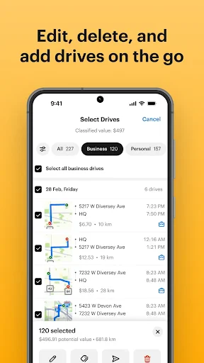 Mileage Tracker & Log - MileIQ screenshot