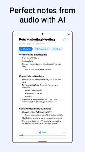 Minutes: AI Meeting Note Taker screenshot