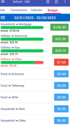 MoBill Budget and Reminder screenshot