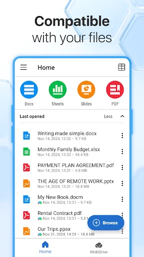 MobiOffice: Word, Sheets, PDF screenshot