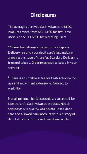 Money App - Cash Advance screenshot