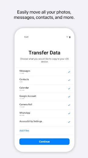Move to iOS screenshot