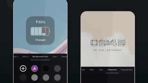 Muviz Widgets: Clock, Music., screenshot