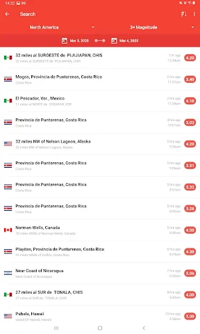 My Earthquake Alerts - Map screenshot