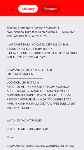 My Hurricane Tracker Pro screenshot