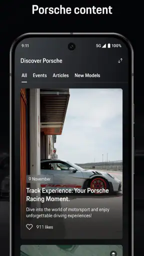 My Porsche screenshot