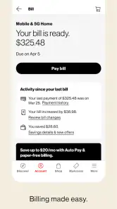 My Verizon screenshot