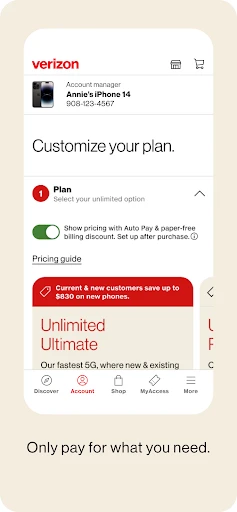 My Verizon screenshot
