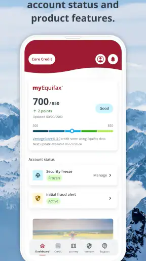 myEquifax screenshot