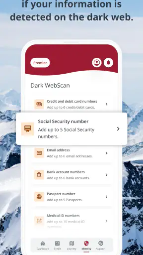 myEquifax screenshot