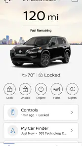 MyNISSAN® screenshot