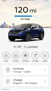 MyNISSAN® screenshot