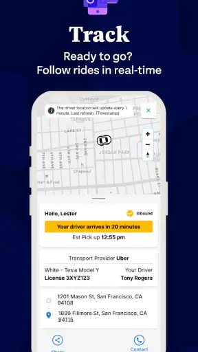 MySafeRide - Manage your rides screenshot
