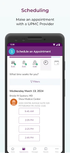 MyUPMC screenshot