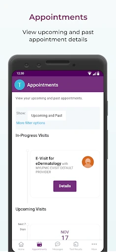 MyUPMC screenshot