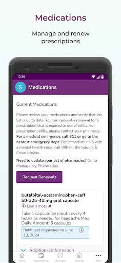MyUPMC screenshot