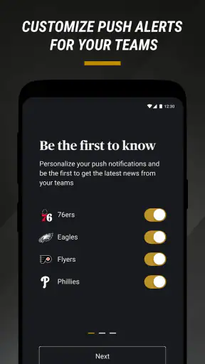 NBC Sports Philadelphia screenshot