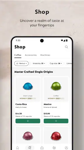 Nespresso Store screenshot