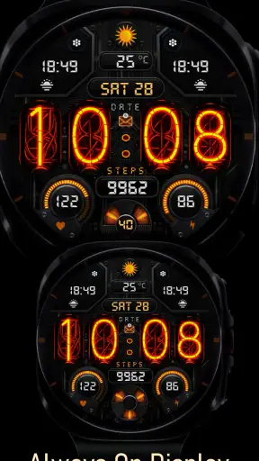 Nixie Digital - Wear OS Face screenshot