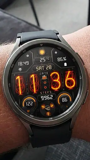 Nixie Digital - Wear OS Face screenshot