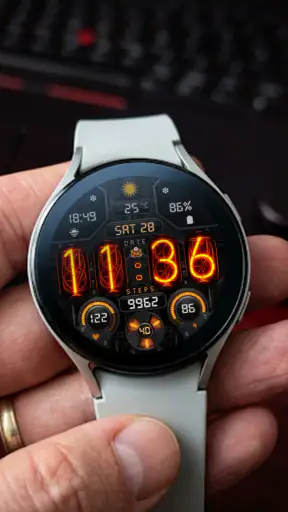 Nixie Digital - Wear OS Face screenshot