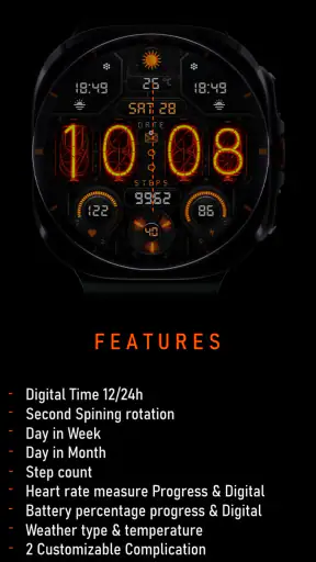 Nixie Digital - Wear OS Face screenshot