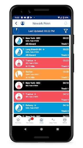 NJ TRANSIT Mobile App screenshot