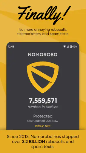 Nomorobo Basic Robocall Block screenshot