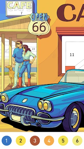 Nostalgia Color by number game screenshot