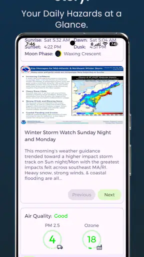 NWS Weather Report screenshot