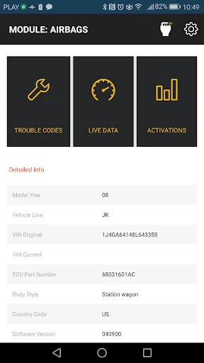 OBD JScan screenshot