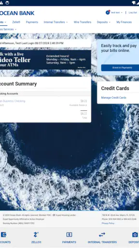 Ocean Bank Mobile Banking screenshot