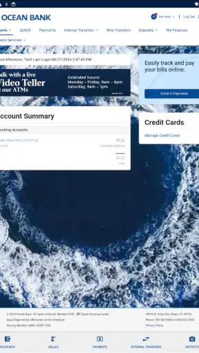 Ocean Bank Mobile Banking screenshot