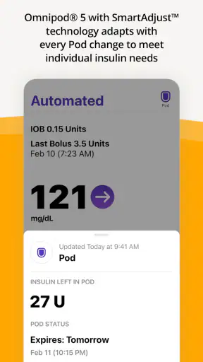 Omnipod 5 screenshot