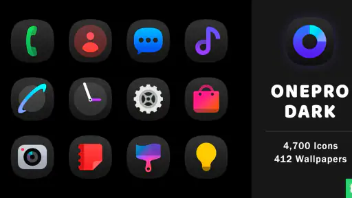OnePro (Dark) - Icon Pack screenshot