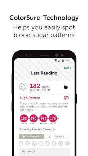 OneTouch Reveal® app screenshot