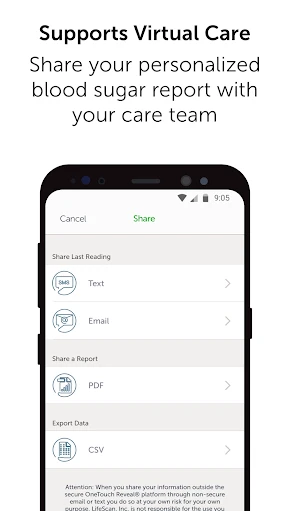 OneTouch Reveal® app screenshot