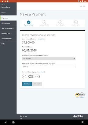 Online Portal by AppFolio screenshot