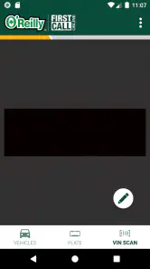 O’Reilly First Call VIN Scan screenshot