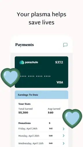 Parachute: Get Paid for Plasma screenshot