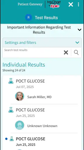Patient Gateway screenshot