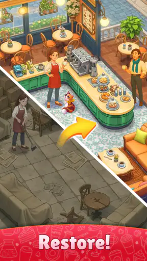 Paws & Pastries: Merge Café screenshot