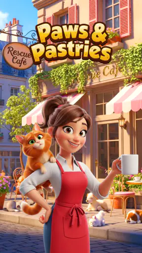 Paws & Pastries: Merge Café screenshot