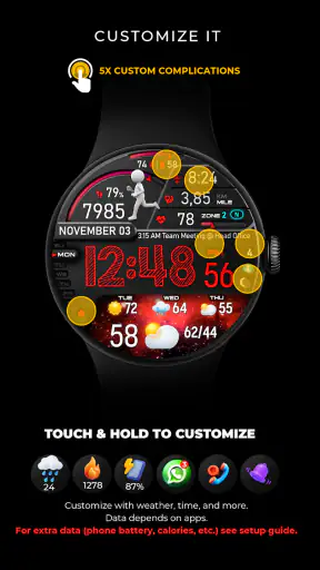 PER23 Digital Watch Face screenshot