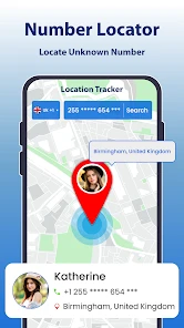 Phone Number Location screenshot