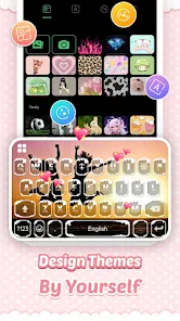 Pink Cute Hippo Theme screenshot