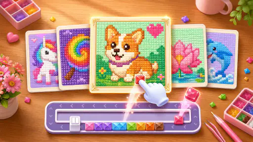 Pixel Gem Loop: Gem Coloring screenshot