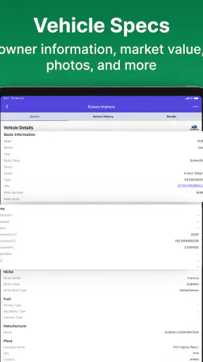 Plate Lookup screenshot